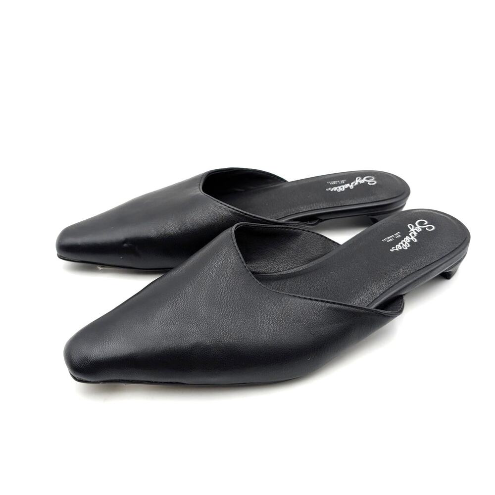 Seychelles Mocktail Mule Pointed Toe Slip-On Women's Black Size US8 EU38.5
